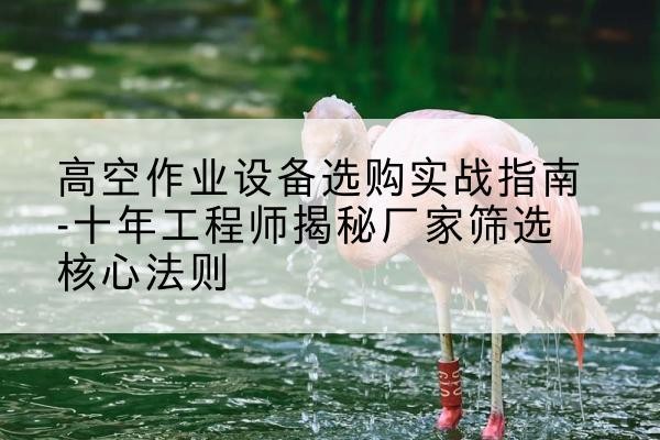 会同剪叉式升降机厂家-高空作业设备选购实战指南-十年工程师揭秘厂家筛选核心法则